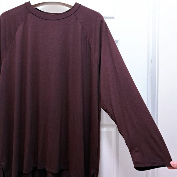 Eileen Fisher Fine Jersey Crew Neck Tunic Cassis Size 2X - Picture 3 of 9